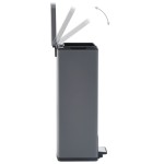 vidaXL Coș de gunoi cu pedală anti-amprentă, gri, 30L, oțel inoxidabil vidaXL Coș de gunoi cu pedală anti-amprentă, gri, 30L, oțel inoxidabil