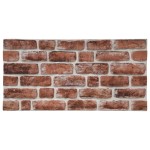 vidaXL Panouri de perete 3D, model cărămidă, maro închis, 10 buc., EPS