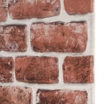 vidaXL Panouri de perete 3D, model cărămidă, maro închis, 10 buc., EPS