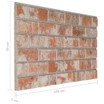 vidaXL Panouri de perete 3D, model cărămidă, roșu, 10 buc., EPS vidaXL Panouri de perete 3D, model cărămidă, roșu, 10 buc., EPS