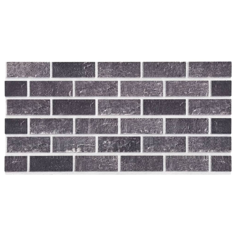 vidaXL Panouri de perete 3D, model cărămidă, negru & gri, 10 buc., EPS