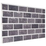 vidaXL Panouri de perete 3D, model cărămidă, negru & gri, 10 buc., EPS vidaXL Panouri de perete 3D, model cărămidă, negru & gri, 10 buc., EPS