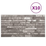 vidaXL Panouri de perete 3D, model cărămidă, gri închis, 10 buc., EPS vidaXL Panouri de perete 3D, model cărămidă, gri închis, 10 buc., EPS