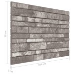 vidaXL Panouri de perete 3D, model cărămidă, gri închis, 10 buc., EPS vidaXL Panouri de perete 3D, model cărămidă, gri închis, 10 buc., EPS