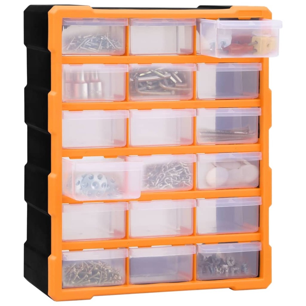vidaXL Organizator cu 18 sertare medii, 38x16x47 cm