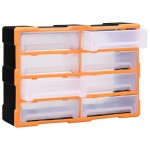 vidaXL Organizator cu 8 sertare mari, 52x16x37 cm vidaXL Organizator cu 8 sertare mari, 52x16x37 cm