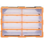vidaXL Organizator cu 8 sertare mari, 52x16x37 cm vidaXL Organizator cu 8 sertare mari, 52x16x37 cm