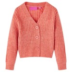 Cardigan tricotat pentru copii, roz mediu, 128