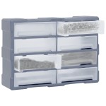 vidaXL Organizator cu 8 sertare mari, 52x16x37 cm vidaXL Organizator cu 8 sertare mari, 52x16x37 cm