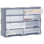 vidaXL Organizator cu 8 sertare mari, 52x16x37 cm vidaXL Organizator cu 8 sertare mari, 52x16x37 cm