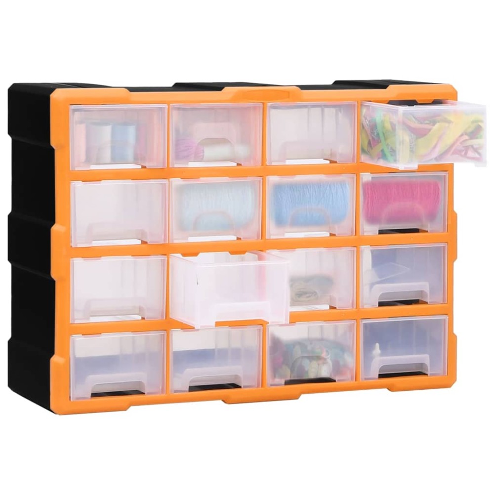 vidaXL Organizator cu 16 sertare medii, 52x16x37 cm