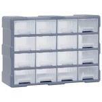 vidaXL Organizator cu 16 sertare medii, 52x16x37 cm vidaXL Organizator cu 16 sertare medii, 52x16x37 cm