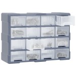 vidaXL Organizator cu 16 sertare medii, 52x16x37 cm vidaXL Organizator cu 16 sertare medii, 52x16x37 cm