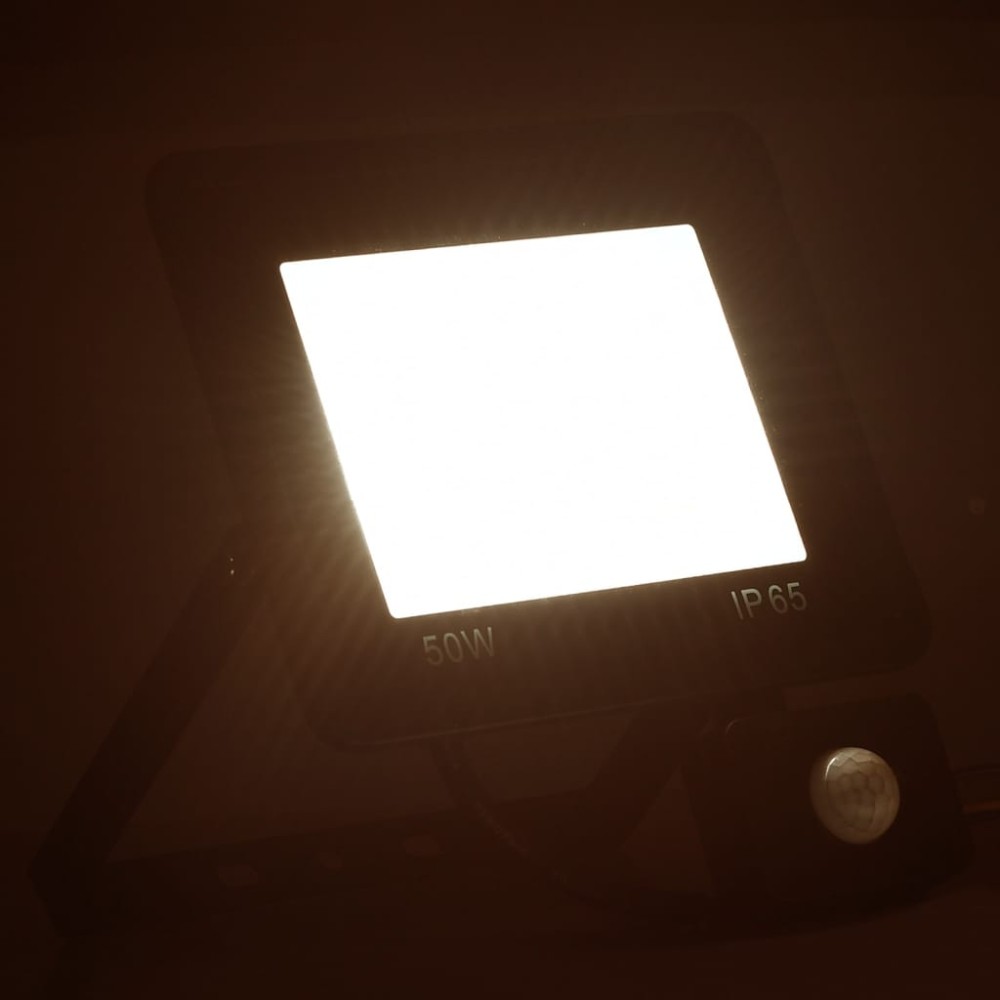 vidaXL Proiector LED cu senzor, 50 W, alb cald