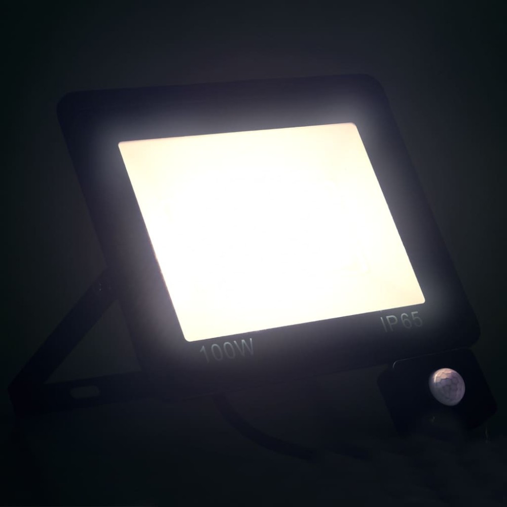 vidaXL Proiector LED cu senzor, 100 W, alb rece