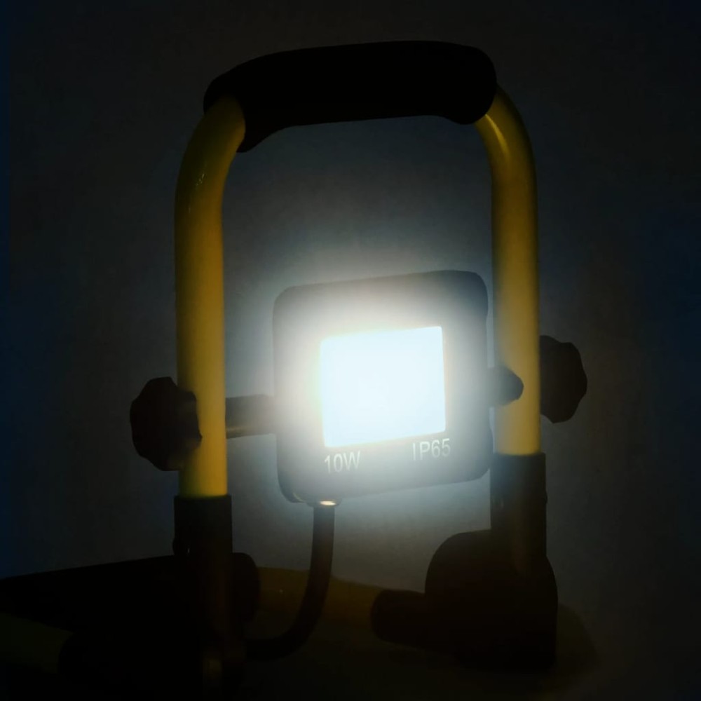 vidaXL Proiector cu LED și mâner, alb rece, 10 W