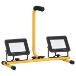 vidaXL Proiector LED cu mâner, 2x30 W, alb cald
