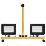 vidaXL Proiector LED cu mâner, 2x30 W, alb cald