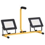 vidaXL Proiector cu LED și mâner, 2x50 W, alb cald vidaXL Proiector cu LED și mâner, 2x50 W, alb cald