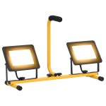 vidaXL Proiector cu LED și mâner, 2x50 W, alb cald vidaXL Proiector cu LED și mâner, 2x50 W, alb cald