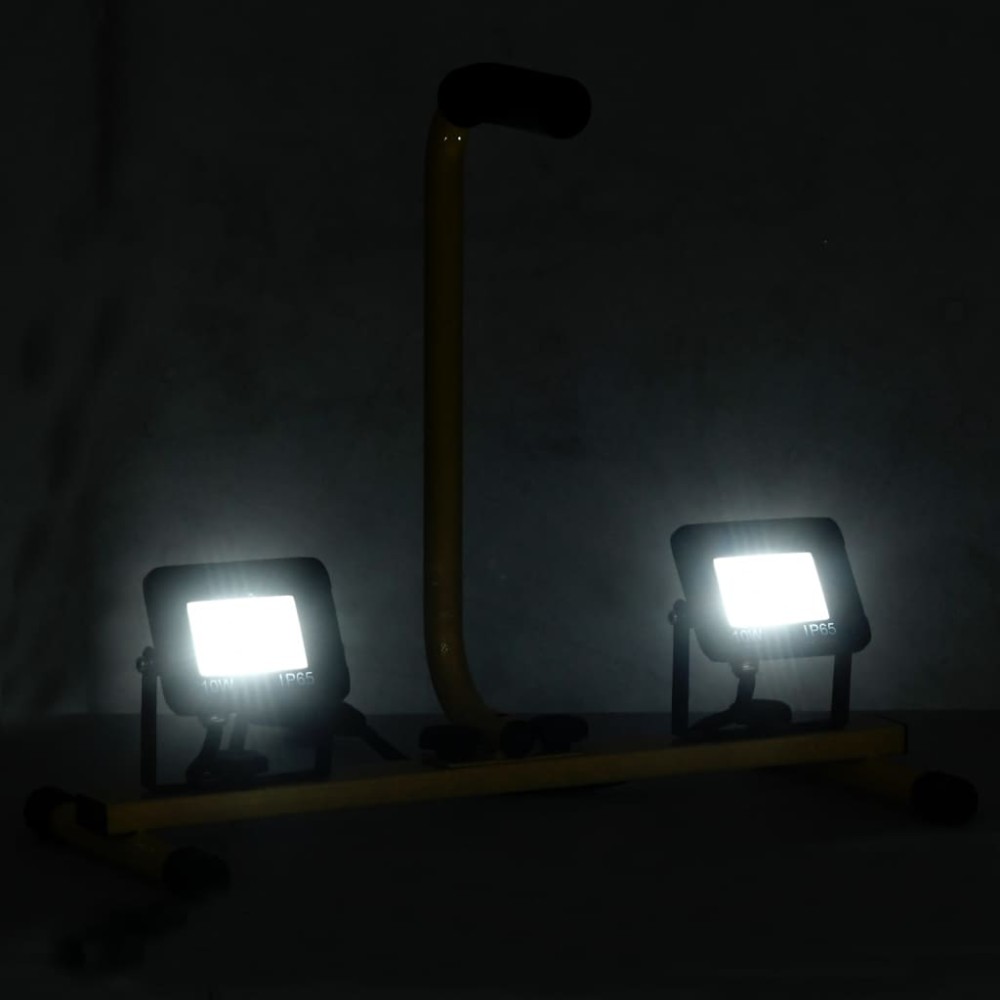 vidaXL Proiector cu LED și mâner, 2x10 W, alb rece