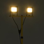 vidaXL Proiector cu LED și trepied, 2x20 W, alb cald