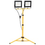 vidaXL Proiector cu LED și trepied, 2x100 W, alb cald