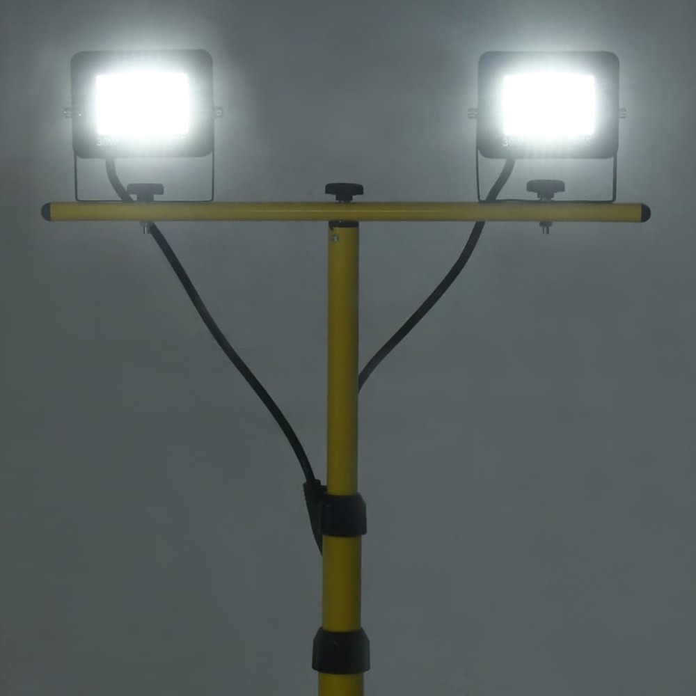 vidaXL Proiector cu LED și trepied, 2x30 W, alb rece