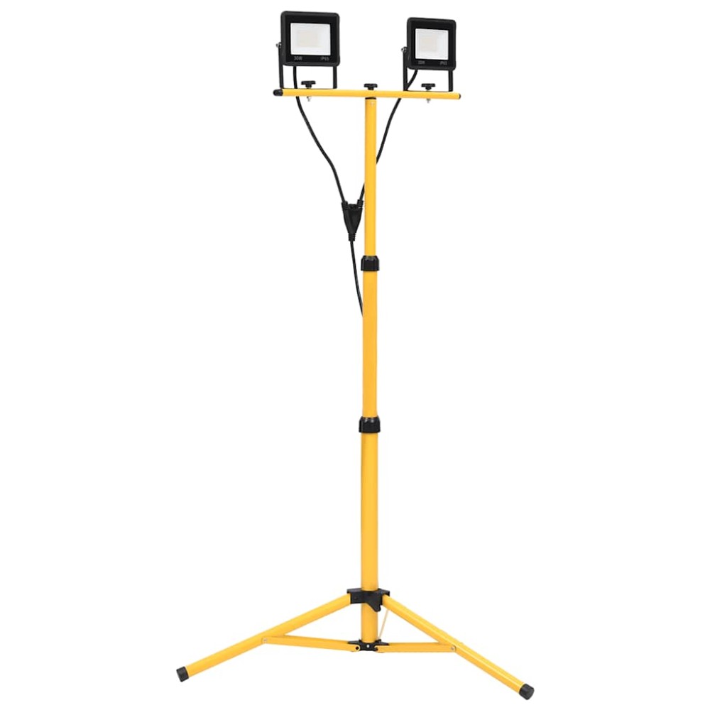 vidaXL Proiector cu LED și trepied, 2x30 W, alb rece