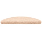 vidaXL Covorașe autoadezive pentru scări, 5 buc., 56x17x3 cm, crem, semirotunde