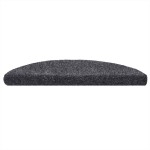 vidaXL Covorașe pentru scări autoadezive, 10 buc., 56x17x3 cm, gri închis, semirotunde vidaXL Covorașe pentru scări autoadezive, 10 buc., 56x17x3 cm, gri închis, semirotunde