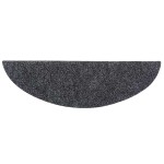 vidaXL Covorașe pentru scări autoadezive, 10 buc., 56x17x3 cm, gri închis, semirotunde vidaXL Covorașe pentru scări autoadezive, 10 buc., 56x17x3 cm, gri închis, semirotunde