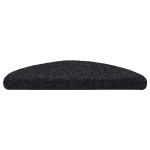 vidaXL Covorașe autoadezive pentru scări, 10 buc., 56x17x3 cm, negre, semirotunde vidaXL Covorașe autoadezive pentru scări, 10 buc., 56x17x3 cm, negre, semirotunde