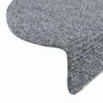 vidaXL Covorașe pentru scări autoadezive, 5 buc., 56x17x3 cm, gri deschis, semirotunde