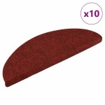 vidaXL Covorașe pentru scări autoadezive, 10 buc., 56x17x3 cm, roșu bordeaux, semirotunde vidaXL Covorașe pentru scări autoadezive, 10 buc., 56x17x3 cm, roșu bordeaux, semirotunde