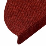 vidaXL Covorașe pentru scări autoadezive, 10 buc., 56x17x3 cm, roșu bordeaux, semirotunde vidaXL Covorașe pentru scări autoadezive, 10 buc., 56x17x3 cm, roșu bordeaux, semirotunde