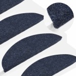 vidaXL Covorașe autoadezive pentru scări, 10 buc., 56x17x3 cm, semirotunde, albastre vidaXL Covorașe autoadezive pentru scări, 10 buc., 56x17x3 cm, semirotunde, albastre
