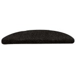 vidaXL Covorașe pentru scări autoadezive, 5 buc., 56x17x3 cm, maro închis, semirotunde