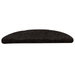 vidaXL Covorașe autoadezive pentru scări, 10 buc., 56x17x3 cm, maro închis, semirotunde