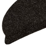 vidaXL Covorașe autoadezive pentru scări, 10 buc., 56x17x3 cm, maro închis, semirotunde