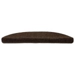 vidaXL Covorașe pentru scări autoadezive, 5 buc., 56x17x3 cm, maro, semirotunde