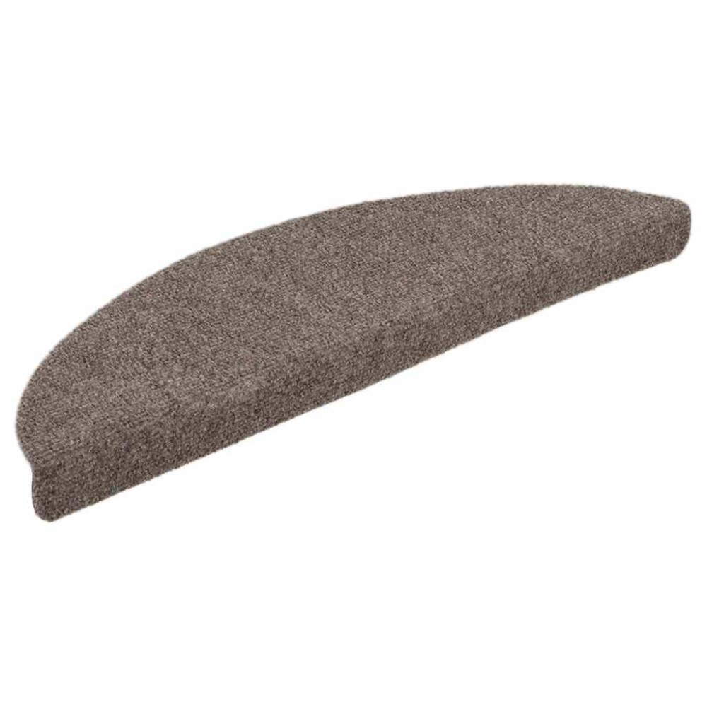 vidaXL Covorașe autoadezive pentru scări, 10 buc., 56x17x3 cm, bej, semirotunde