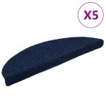 vidaXL Covorașe autoadezive pentru scări, 5 buc., 56x17x3 cm, semirotunde, bleumarin vidaXL Covorașe autoadezive pentru scări, 5 buc., 56x17x3 cm, semirotunde, bleumarin
