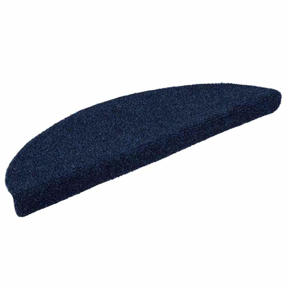 vidaXL Covorașe autoadezive pentru scări, 10 buc., 56x17x3 cm, semirotunde, bleumarin