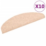 vidaXL Covorașe autoadezive pentru scări, 10 buc., 65x21x4 cm, crem, semirotunde, mari vidaXL Covorașe autoadezive pentru scări, 10 buc., 65x21x4 cm, crem, semirotunde, mari