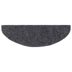 vidaXL Covorașe pentru scări autoadezive, 5 buc., 65x21x4 cm, gri închis, semirotunde, mari