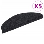 vidaXL Covorașe autoadezive pentru scări, 5 buc., 65x21x4 cm, negru, semirotunde, mari vidaXL Covorașe autoadezive pentru scări, 5 buc., 65x21x4 cm, negru, semirotunde, mari