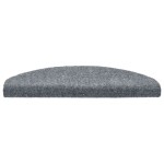 vidaXL Covorașe pentru scări autoadezive, 5 buc., 65x21x4 cm, gri deschis, semirotunde, mari