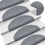 vidaXL Covorașe autoadezive pentru scări, 10 buc., 65x21x4 cm, gri deschis, semirotunde, mari vidaXL Covorașe autoadezive pentru scări, 10 buc., 65x21x4 cm, gri deschis, semirotunde, mari