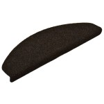 vidaXL Covorașe pentru scări autoadezive, 5 buc., 65x21x4 cm, maro închis, semirotunde, mari